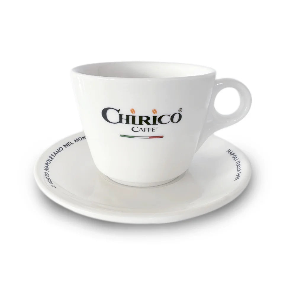 Cappuccinokopje en schotel - set van 6